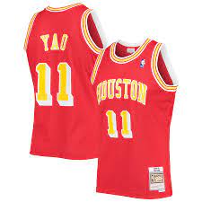 Houston Rockets Yao Ming 2004-05 Mitchell & Ness Red Basketball Jersey - image 1