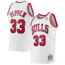 Chicago Bulls Scottie Pippen White 1997-98 Hardwood Classics Swingman Jersey - image 1