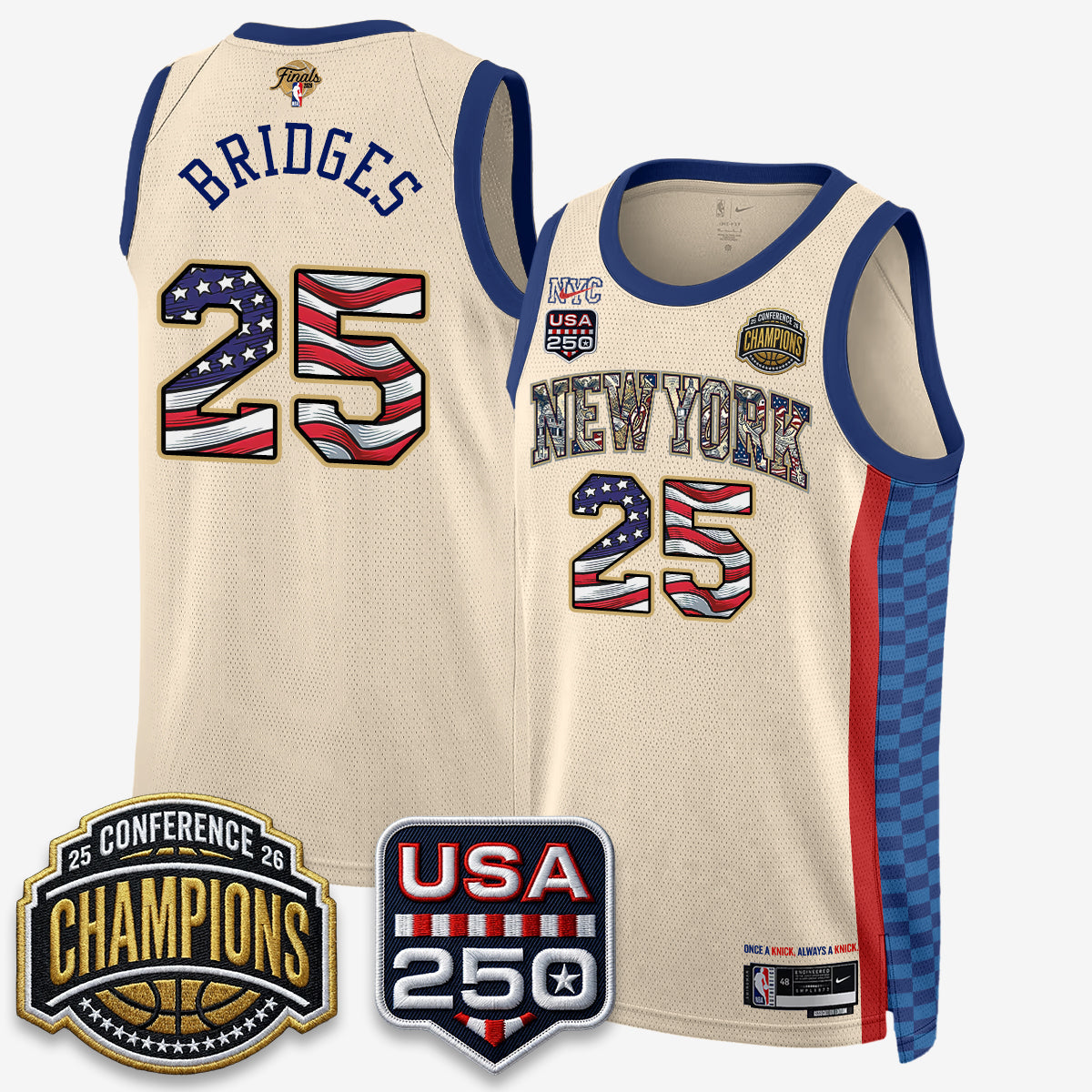 NYK 2026 NBA Eastern Conference Champions x Fourth of July Vapor Jersey - Stitched - image 24
