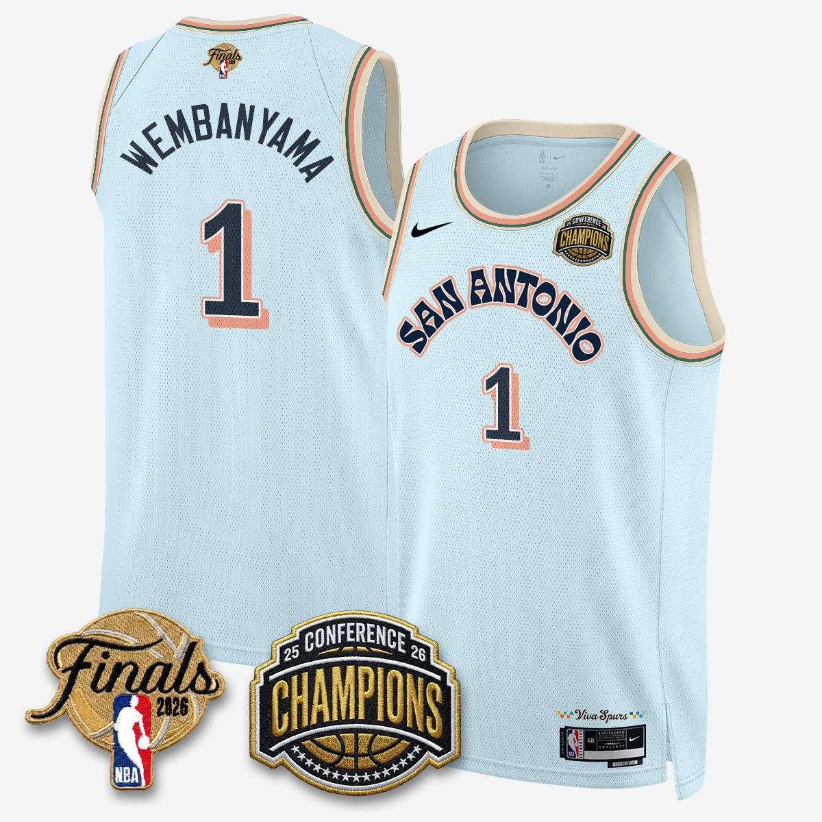 SAS 2026 NBA Western Conference Champions Vapor City Edition Jersey - Stitched - image 28