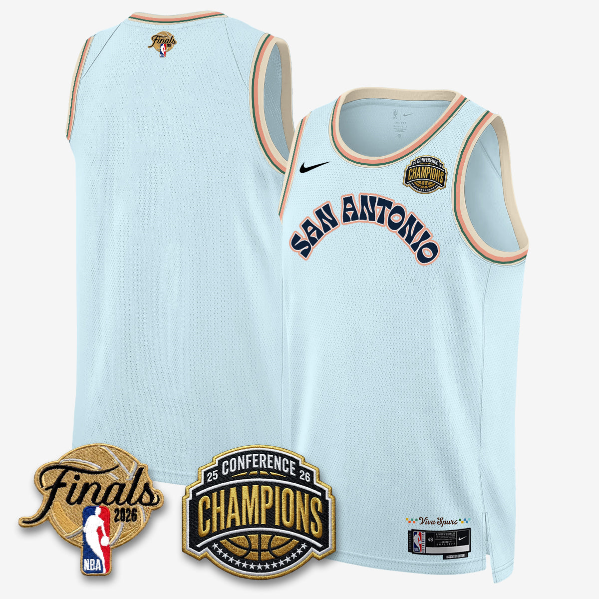 SAS 2026 NBA Western Conference Champions Vapor City Edition Jersey - Stitched - image 36
