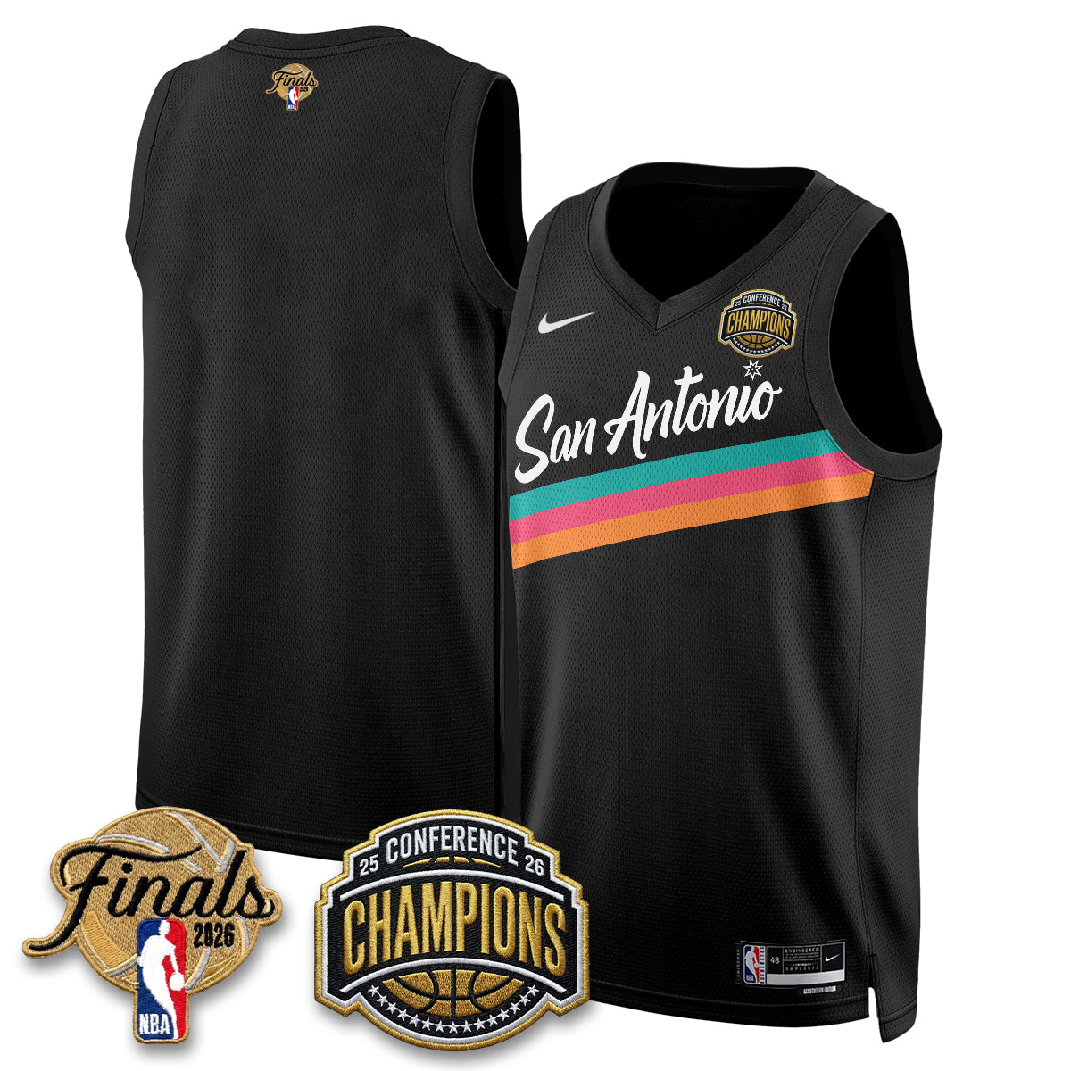 SAS 2026 NBA Western Conference Champions Vapor City Edition Jersey - Stitched - image 18