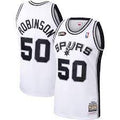 San Antonio Spurs David Robinson 1998-99 Mitchell & Ness White Basketball Jersey - image 1