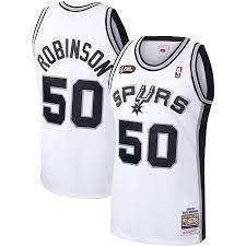 San Antonio Spurs David Robinson 1998-99 Mitchell & Ness White Basketball Jersey - image 1