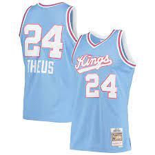 Sacramento Kings Reggie Theus Light Blue 1985-86 Hardwood Classics Swingman Jeresy - image 1