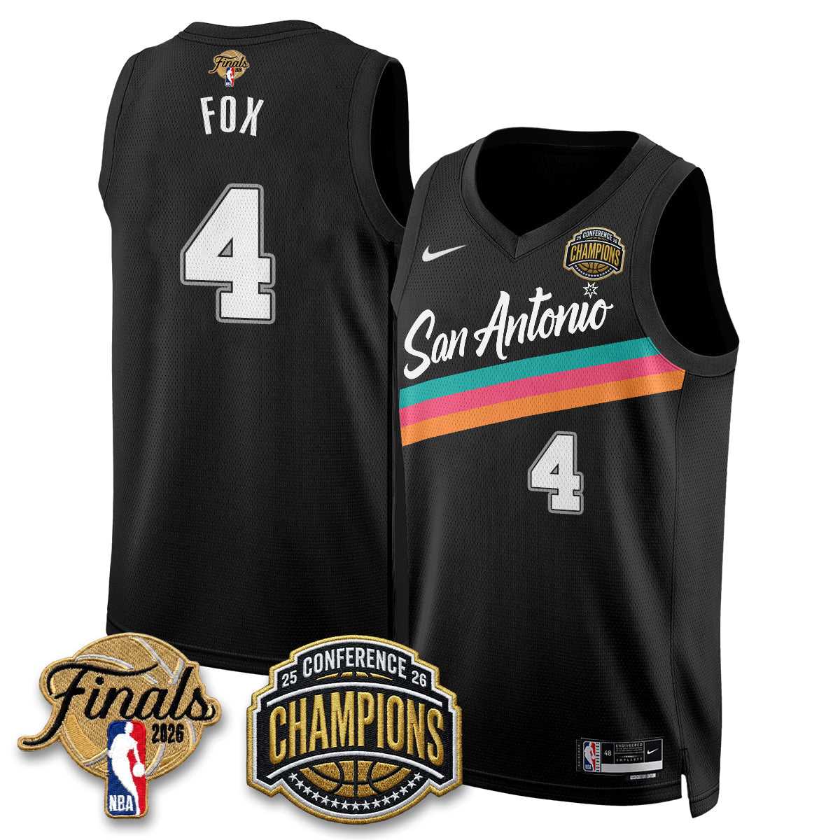 SAS 2026 NBA Western Conference Champions Vapor City Edition Jersey - Stitched - image 11