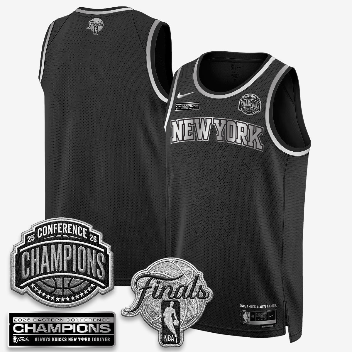 NYK 2026 NBA Eastern Conference Champions White Gold Edition Jersey - Stitched - image 36