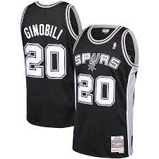 San Antonio Spurs Manu Ginobili 2002-03 Mitchell & Ness Black Basketball Jersey - image 1