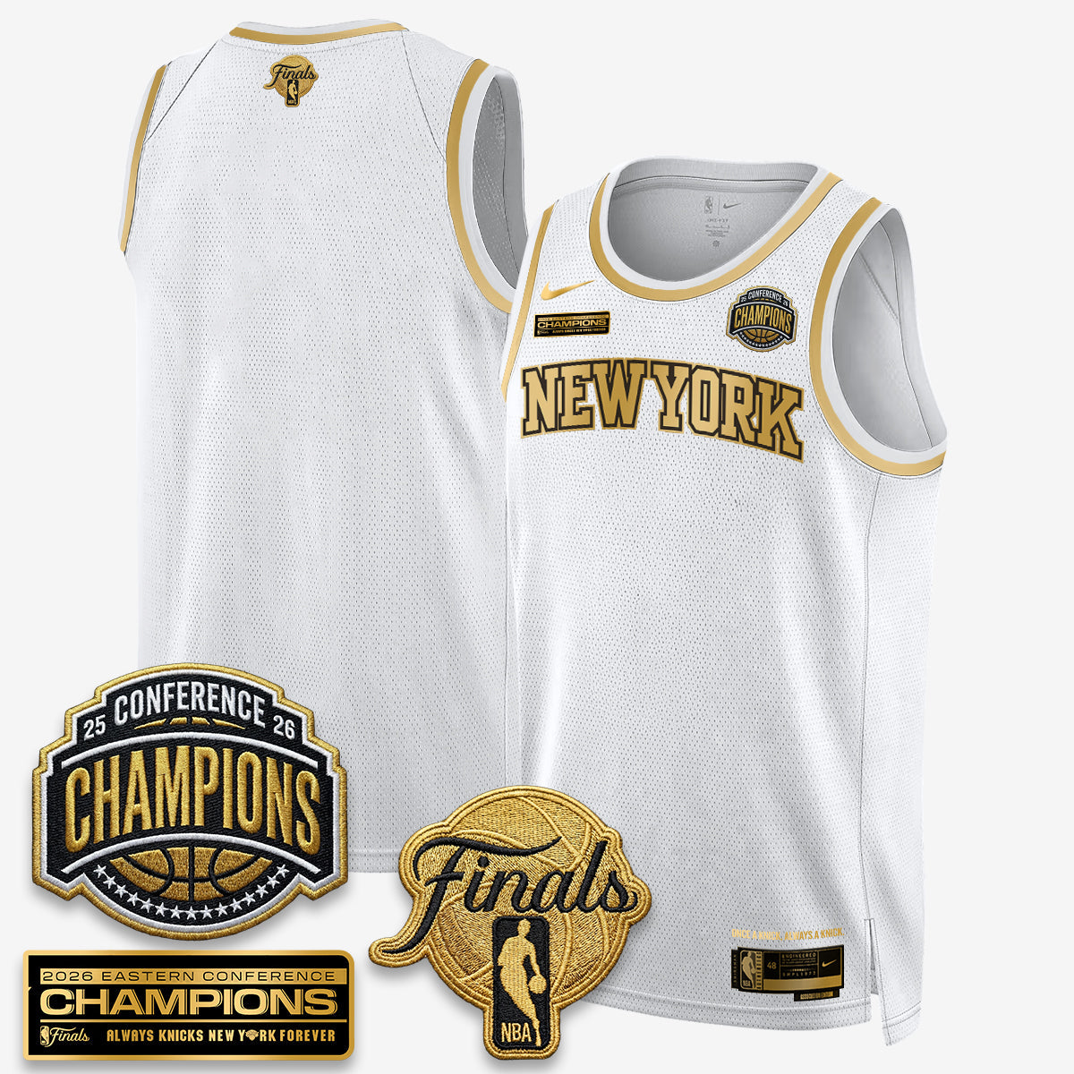NYK 2026 NBA Eastern Conference Champions Black Gold Edition Jersey - Stitched - image 27
