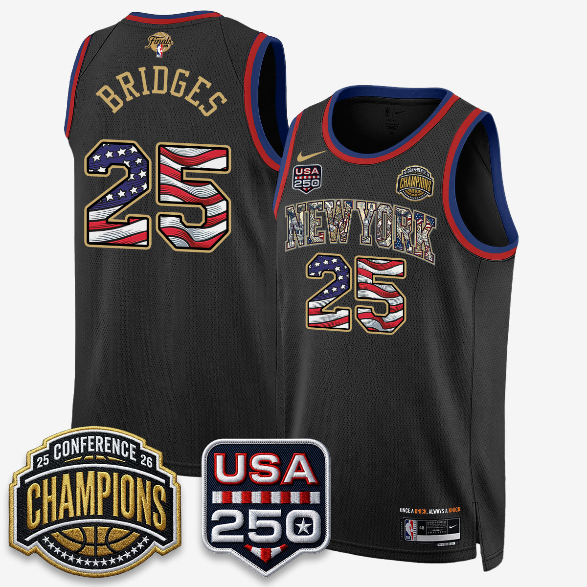 NYK 2026 NBA Eastern Conference Champions x Fourth of July Vapor Jersey - Stitched - image 14