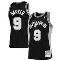San Antonio Spurs Tony Parker 2001-02 Mitchell & Ness Black Basketball Jersey - image 1
