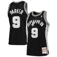 San Antonio Spurs Tony Parker 2001-02 Mitchell & Ness Black Basketball Jersey - image 1
