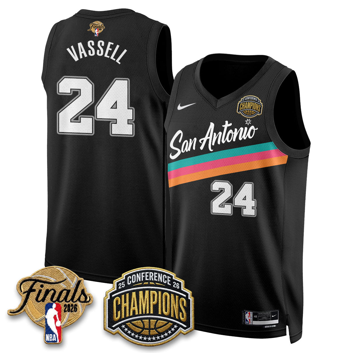 SAS 2026 NBA Western Conference Champions Vapor City Edition Jersey - Stitched - image 12