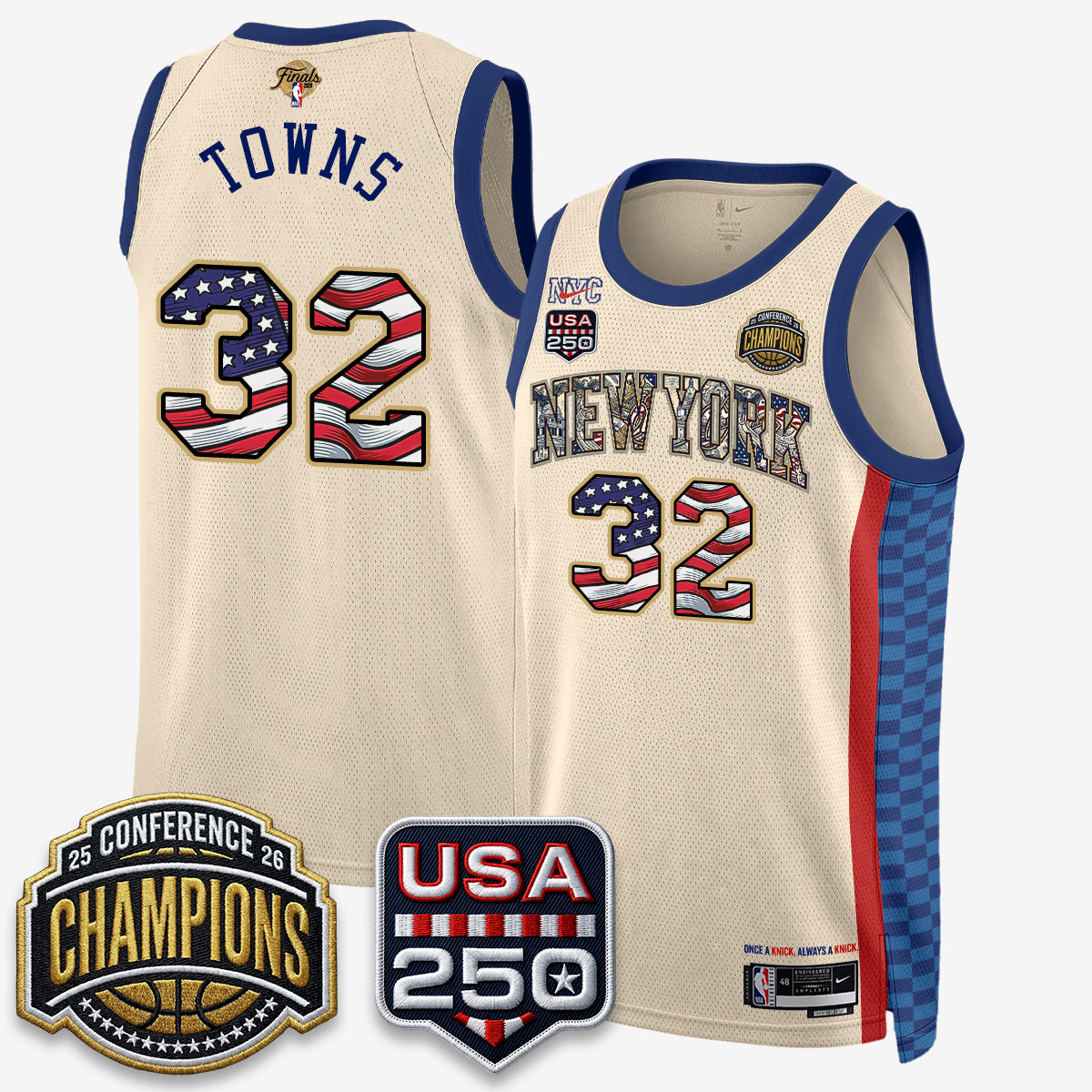 NYK 2026 NBA Eastern Conference Champions x Fourth of July Vapor Jersey - Stitched - image 22