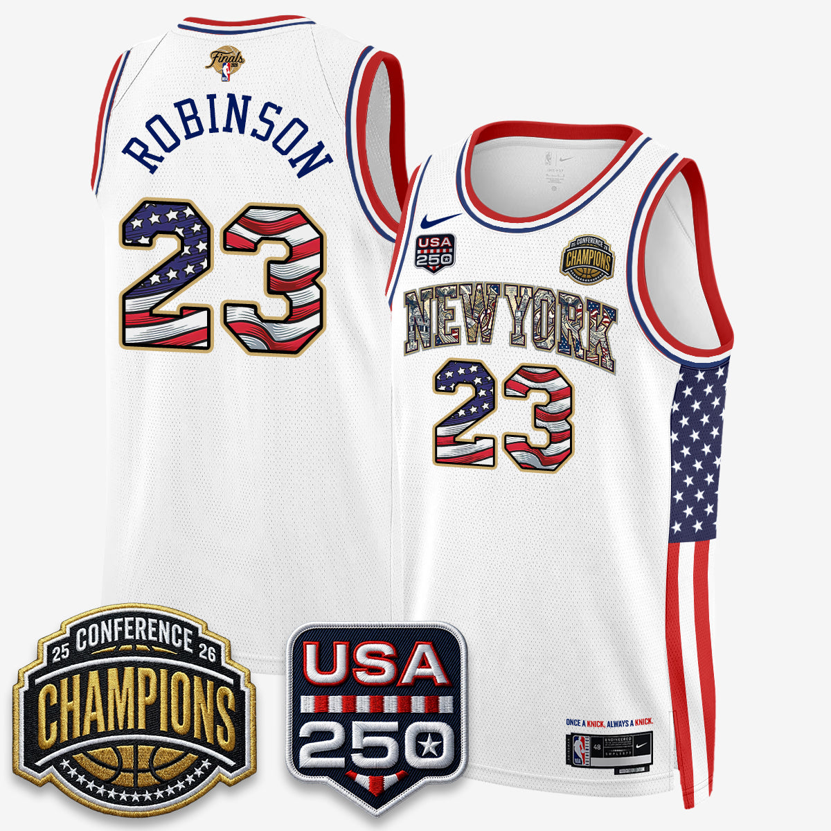 NYK 2026 NBA Eastern Conference Champions x Fourth of July Vapor Jersey - Stitched - image 36