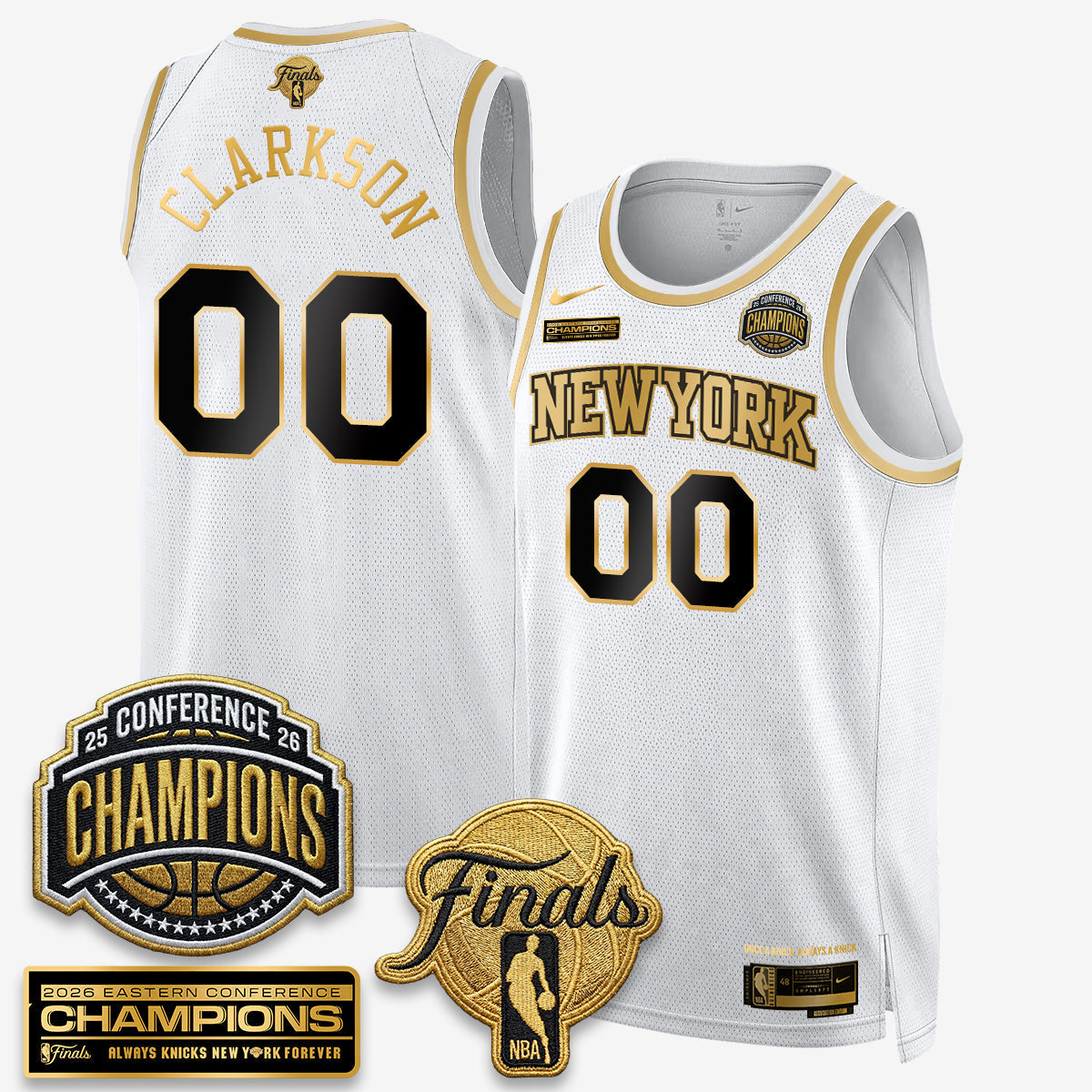 NYK 2026 NBA Eastern Conference Champions Black Gold Edition Jersey - Stitched (2) - image 26