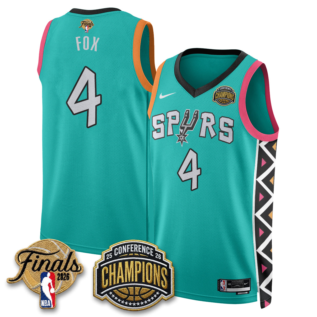 SAS 2026 NBA Western Conference Champions Vapor City Edition Jersey - Stitched - image 2
