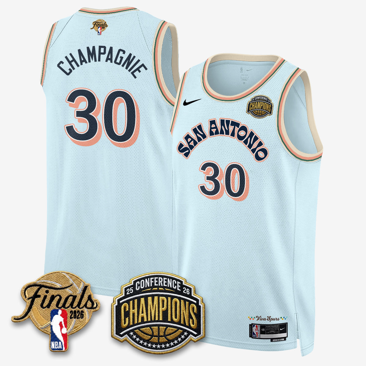 SAS 2026 NBA Western Conference Champions Vapor City Edition Jersey - Stitched - image 35