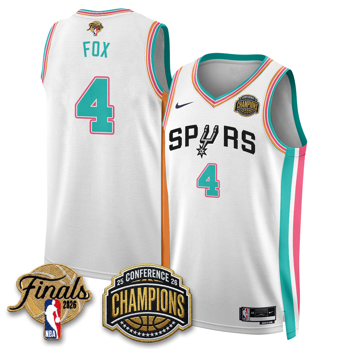 SAS 2026 NBA Western Conference Champions Vapor City Edition Jersey - Stitched - image 20