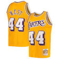 Los Angeles Lakers Jerry West 1971-72 Mitchell & Ness Yellow Basketball Jersey - image 1