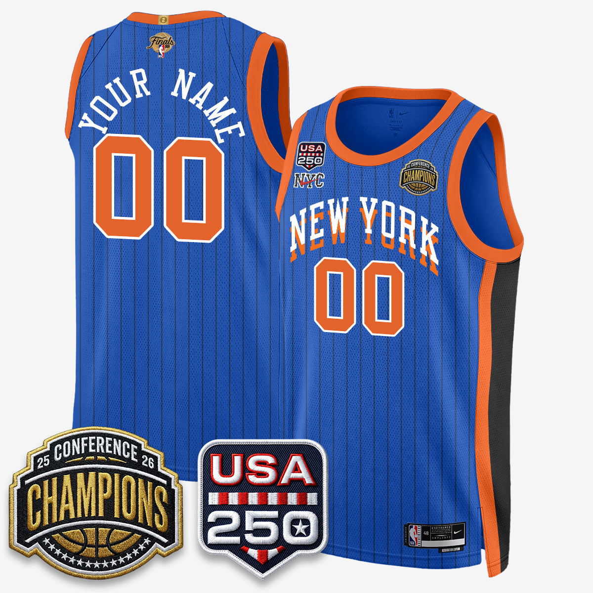 NYK 2026 NBA Eastern Conference Champions City Edition Custom Jersey V2- Stitched - image 4