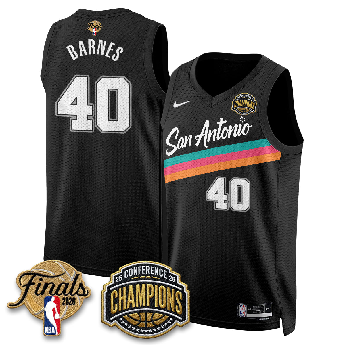 SAS 2026 NBA Western Conference Champions Vapor City Edition Jersey - Stitched - image 16