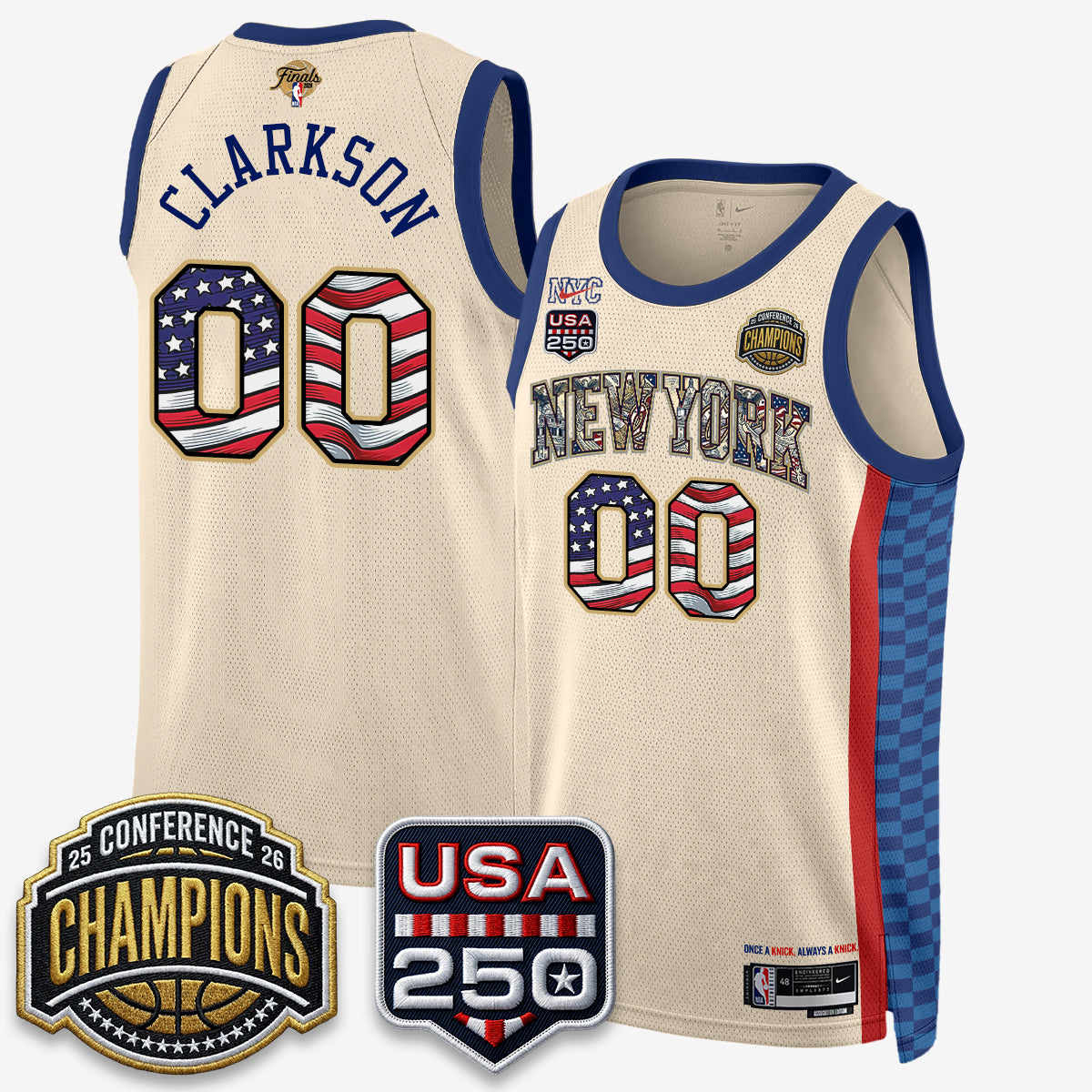 NYK 2026 NBA Eastern Conference Champions x Fourth of July Vapor Jersey - Stitched - image 28