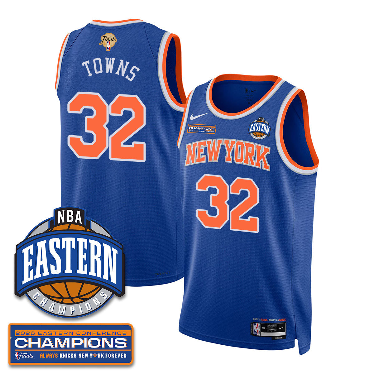 NYK 2026 NBA Eastern Conference Champions Vapor Jersey - Stitched - image 2
