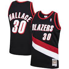 Portland Trail Blazers Rasheed Wallace 1999-00 Mitchell & Ness Black Basketball Jersey - image 1