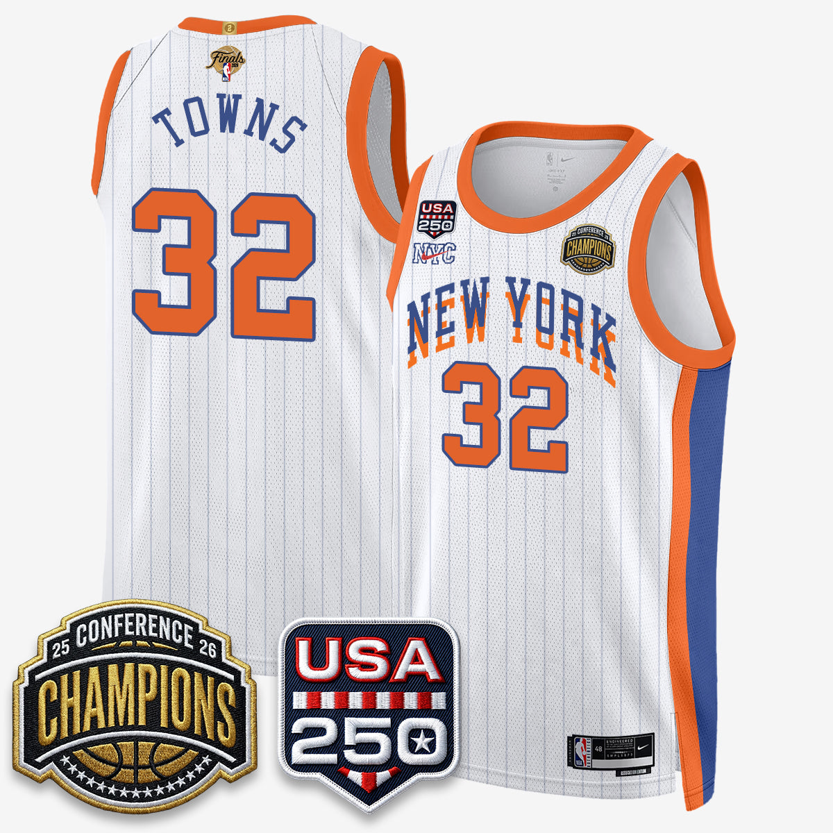 NYK 2026 NBA Eastern Conference Champions City Edition Jersey V2- Stitched (2) - image 2