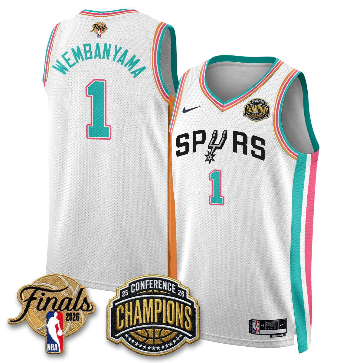 SAS 2026 NBA Western Conference Champions Vapor City Edition Jersey - Stitched - image 19