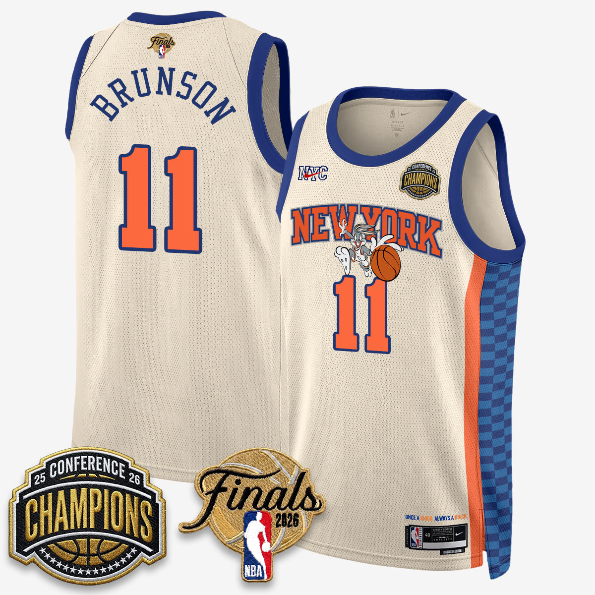 NYK 2026 NBA Eastern Conference Champions x Looney Tunes Vapor Jersey V2- Stitched - image 19