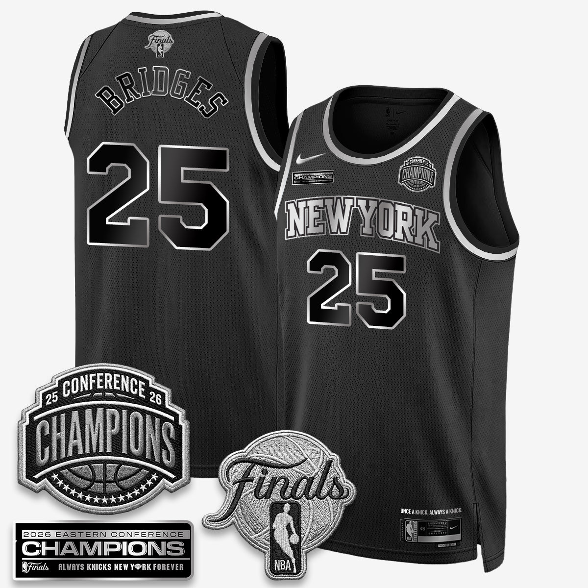 NYK 2026 NBA Eastern Conference Champions White Gold Edition Jersey - Stitched - image 31