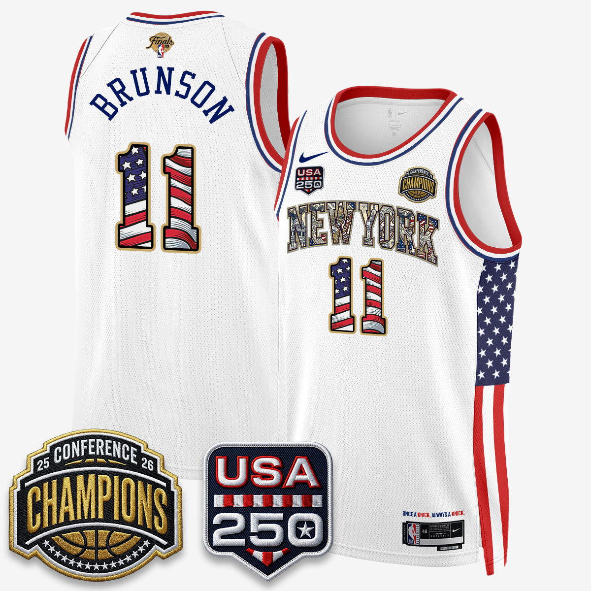 NYK 2026 NBA Eastern Conference Champions x Fourth of July Vapor Jersey - Stitched - image 31