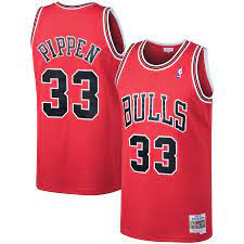 Chicago Bulls Scottie Pippen Red 1997-98 Hardwood Classics Swingman Jersey - image 1