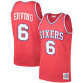 Philadelphia 76ers Julius Erving 1982-83 Mitchell & Ness Red Basketball Jersey - image 1