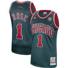 Chicago Bulls Derrick Rose 2008-09 Mitchell & Ness Green Basketball Jersey - image 1