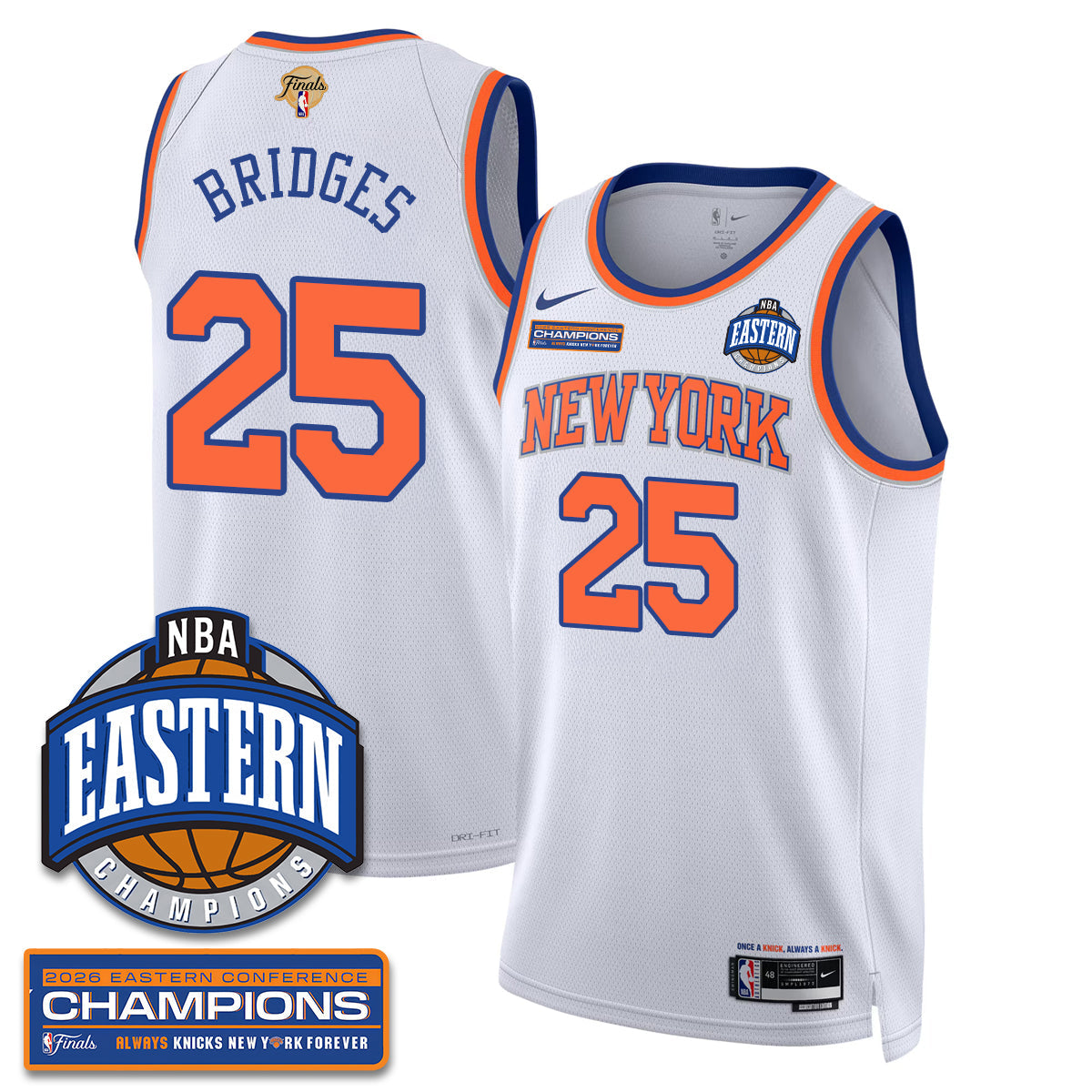 NYK 2026 NBA Eastern Conference Champions Vapor Jersey - Stitched - image 13