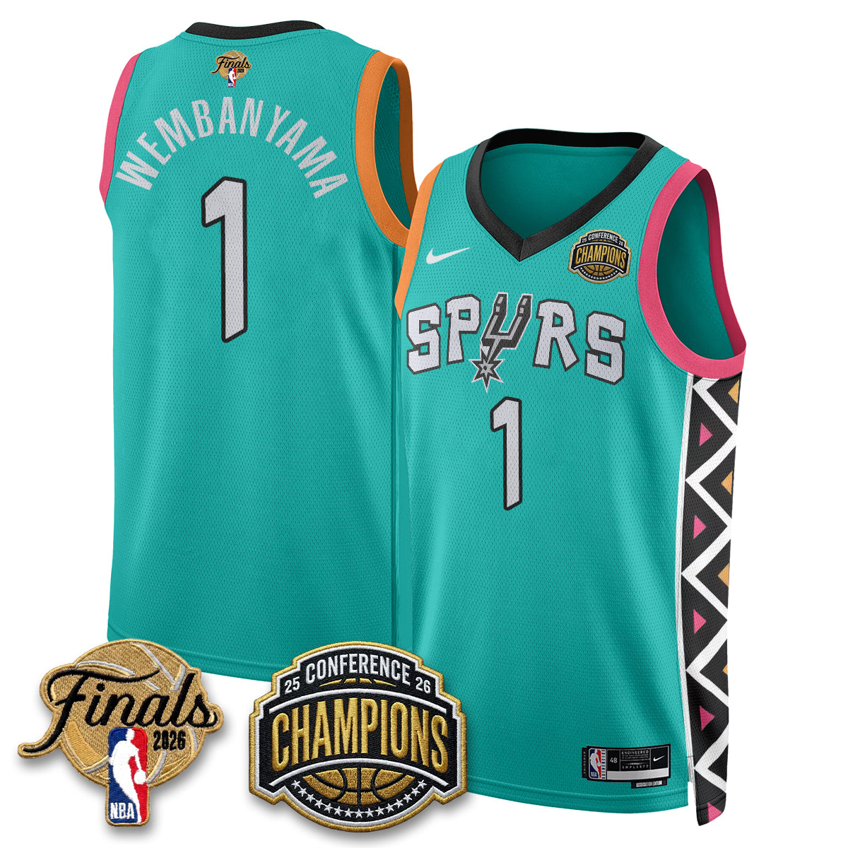 SAS 2026 NBA Western Conference Champions Vapor City Edition Jersey - Stitched - image 1