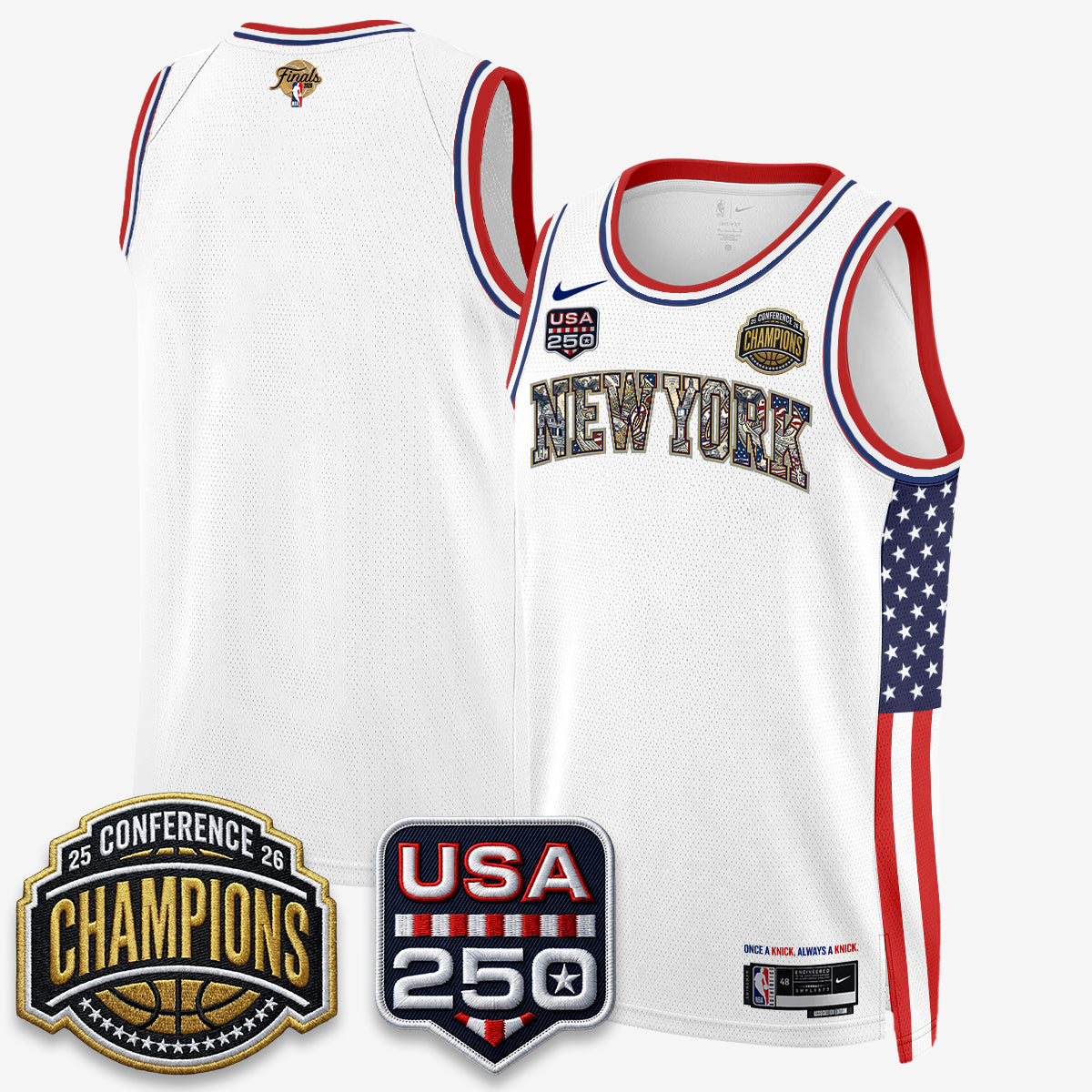 NYK 2026 NBA Eastern Conference Champions x Fourth of July Vapor Jersey - Stitched - image 39