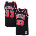 Chicago Bulls Scottie Pippen Black 1997-98 Hardwood Classics Swingman Jersey - image 1