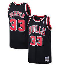 Chicago Bulls Scottie Pippen Black 1997-98 Hardwood Classics Swingman Jersey - image 1