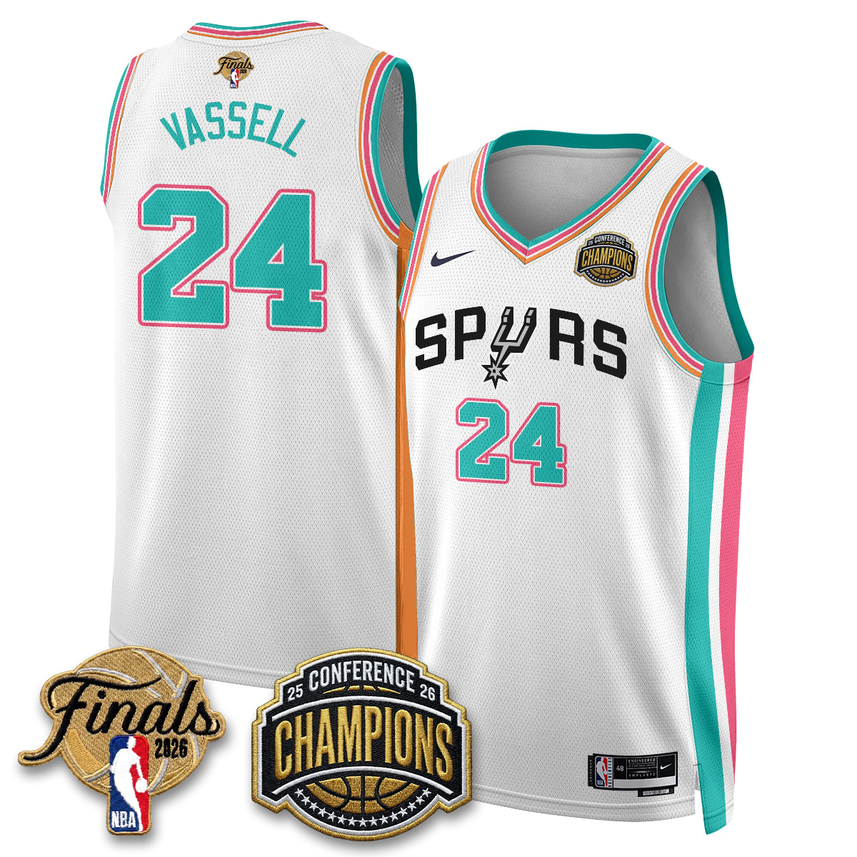 SAS 2026 NBA Western Conference Champions Vapor City Edition Jersey - Stitched - image 21