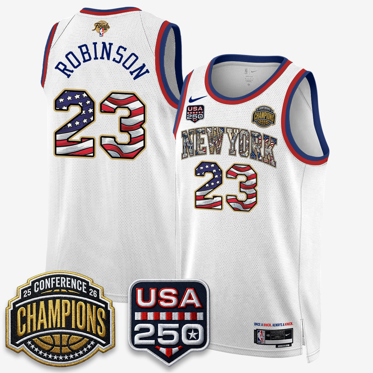 NYK 2026 NBA Eastern Conference Champions x Fourth of July Vapor Jersey - Stitched - image 6
