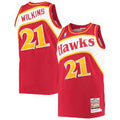 Atlanta Hawks Dominique Wilkins Red 1986-87 Hardwood Classics Swingman Jersey - image 1