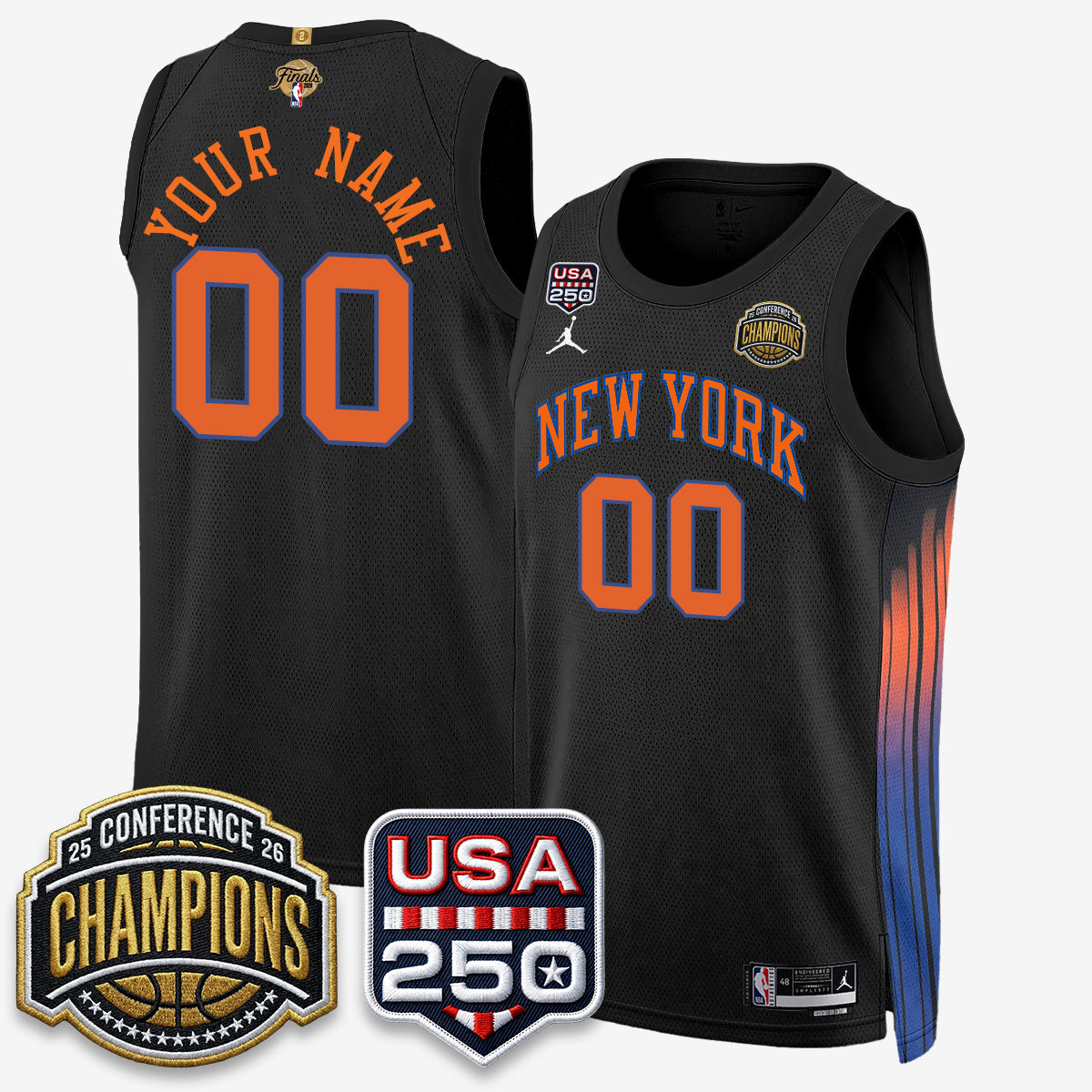 NYK 2026 NBA Eastern Conference Champions City Edition Custom Jersey V2- Stitched - image 2