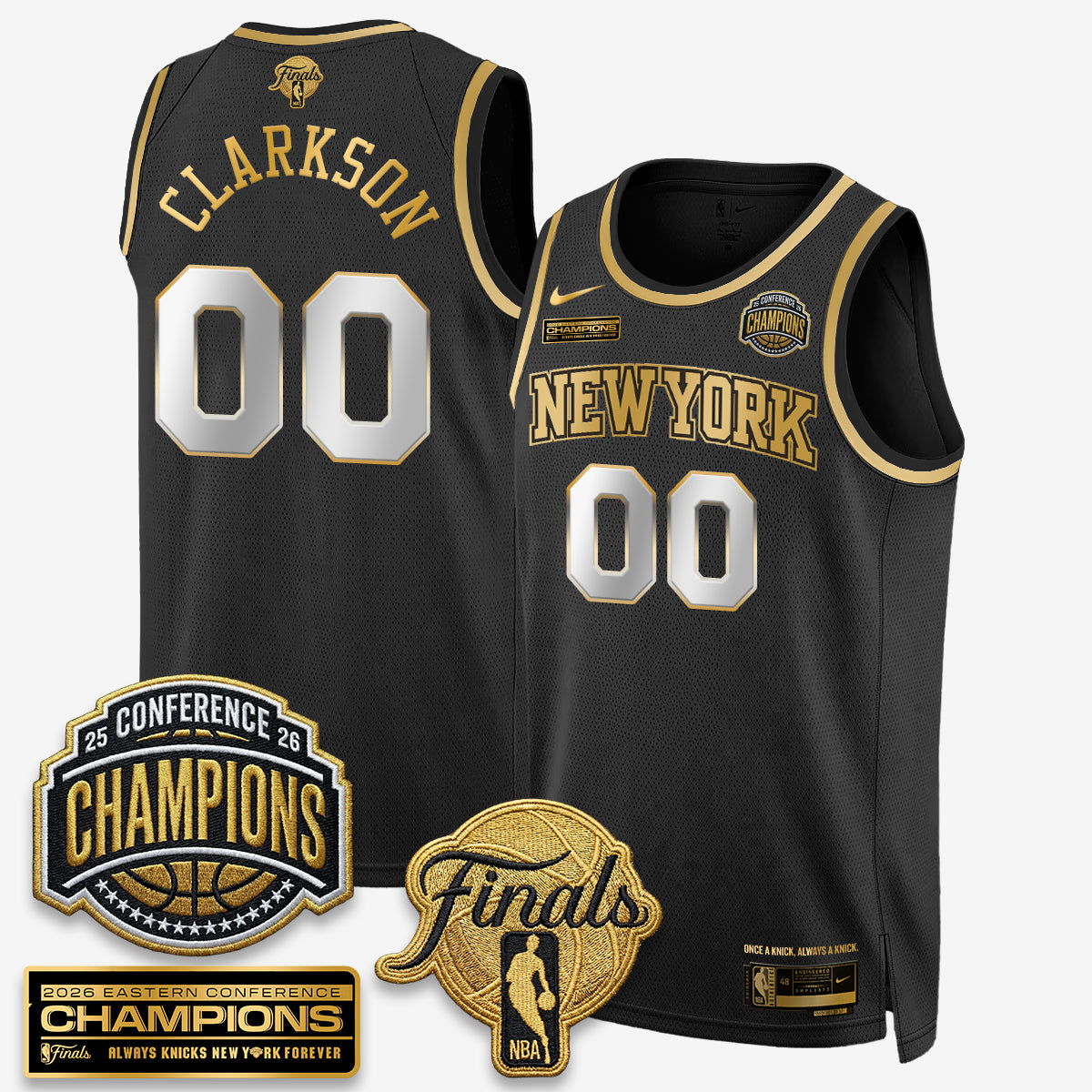 NYK 2026 NBA Eastern Conference Champions White Gold Edition Jersey - Stitched - image 17