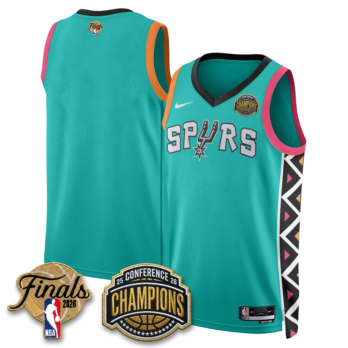 SAS 2026 NBA Western Conference Champions Vapor City Edition Jersey - Stitched - image 9