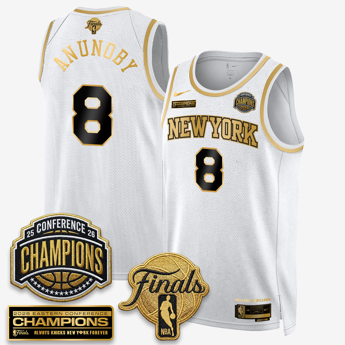 NYK 2026 NBA Eastern Conference Champions Black Gold Edition Jersey - Stitched - image 21