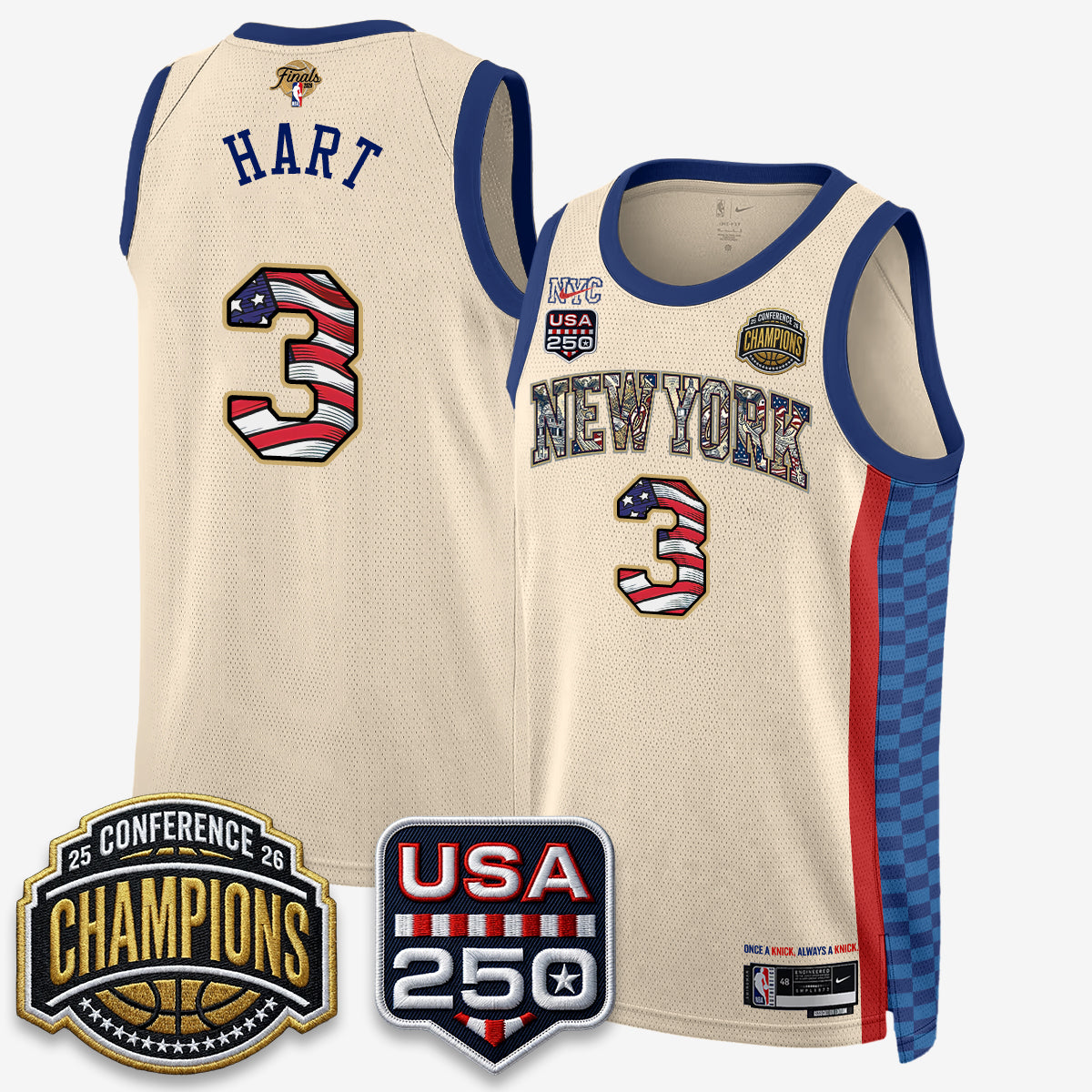NYK 2026 NBA Eastern Conference Champions x Fourth of July Vapor Jersey - Stitched - image 25